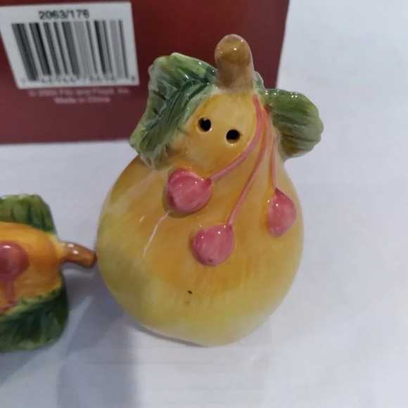 2004 Fitz & Floyd Partridge Pear Tree 12 Days Of Christmas Salt & Pepper Shakers - Picture 3 of 6